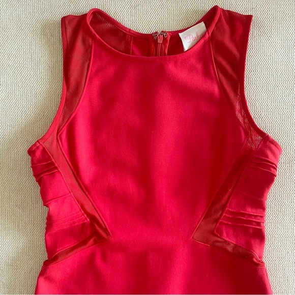 Red Bodycon Cutout Sheath Cocktail Dress Size S - Picture 9 of 11